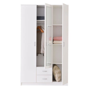 Glow White 3 Door Wardrobe