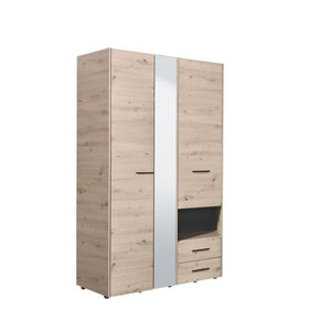 Simona Grey Oak 3 Door Wardrobe