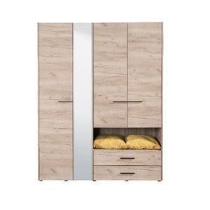 Simona Grey Oak 4 Door Wardrobe
