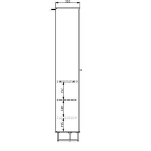 San Marino Oak Tall Slim 2 Door Wardrobe