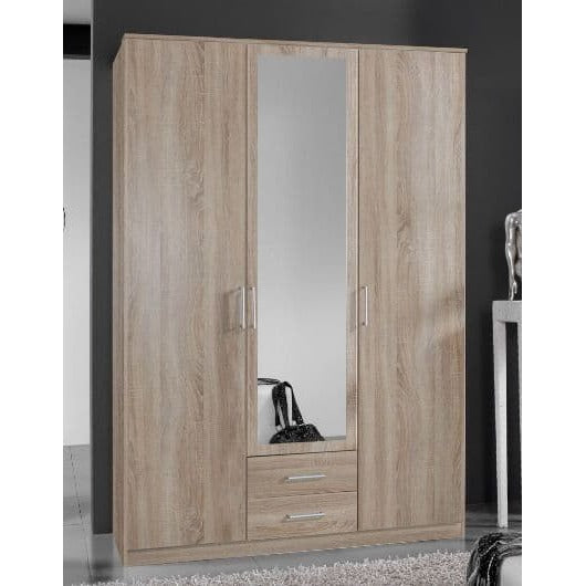 Venezuela Oak 3 door 2 drawer Wardrobe